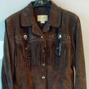Scully suede fringe jacket size L